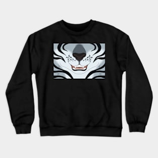 Silver Tiger Face Crewneck Sweatshirt